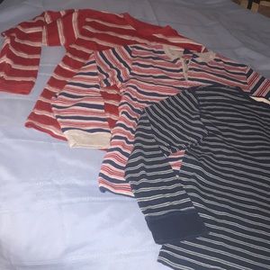 Long sleeve striped T-shirts